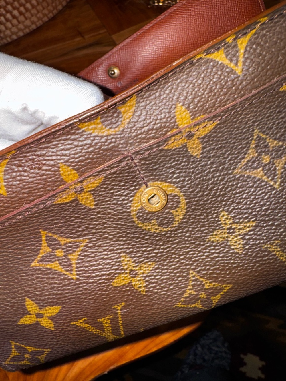 Louis Vuitton, beautiful vintage long Sarah wallet or Crossbody 100% authentic - Picture 12 of 17